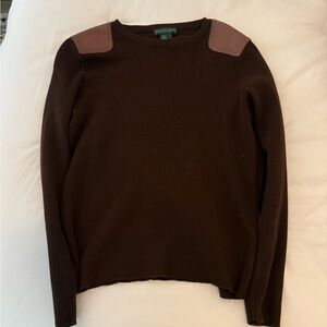 Ralph Lauren Top with Leather Shoulder Patches